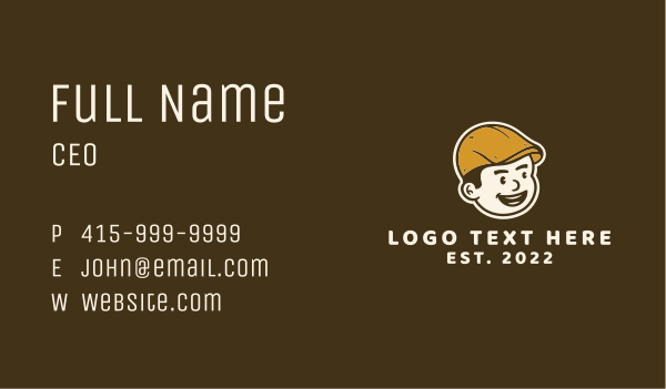 Kid Hat Apparel Business Card Design Image Preview