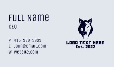 Wild Alpha Wolf Business Card Image Preview