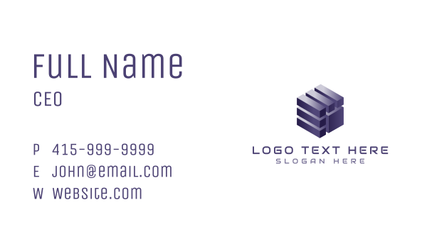 Artificial Intelligence Cube Software Business Card Design Image Preview