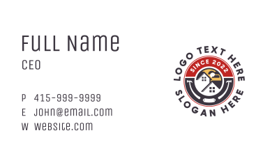 Hammer Roof Renovation Business Card Image Preview