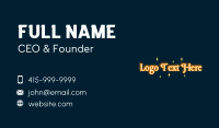 Orange Star Neon Wordmark Business Card Design