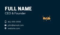 Orange Star Neon Wordmark Business Card Image Preview