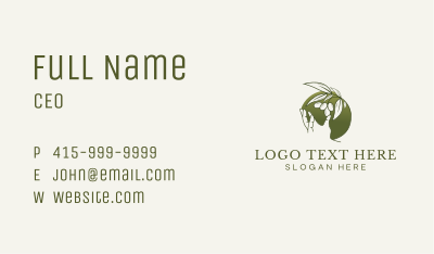 Olive Plant Hand Business Card Image Preview