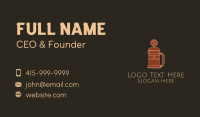 French Press Road Sign Business Card Design