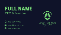 Green Hand Lungs Business Card Image Preview