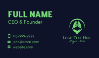 Green Hand Lungs Business Card Design