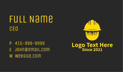 Golden Cityscape Contractor  Business Card Image Preview