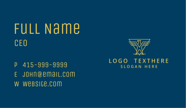 Golden Eagle Rank  Business Card Design Image Preview