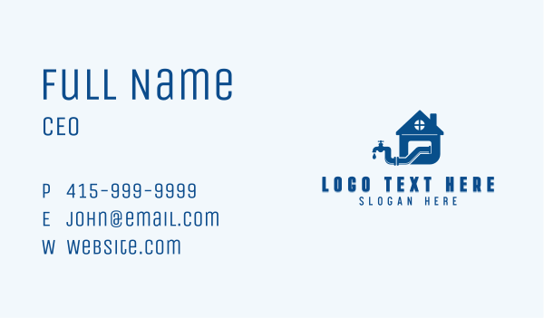 Faucet House Plumbing  Business Card Design Image Preview