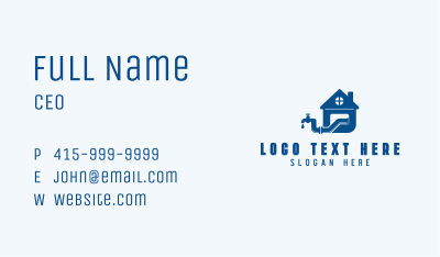 Faucet House Plumbing  Business Card Image Preview