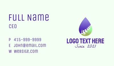 Gradient Plant Oil Business Card Image Preview