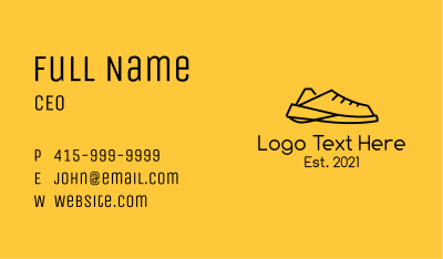 Simple Sneaker Shoe Business Card Image Preview