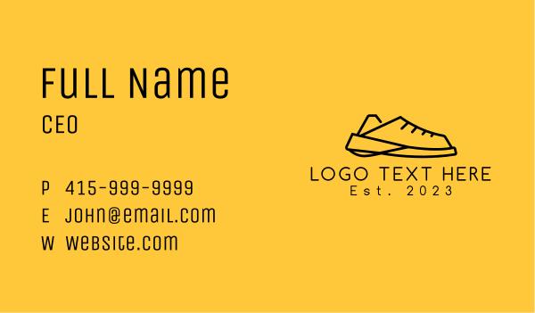 Simple Sneaker Shoe Business Card Design Image Preview