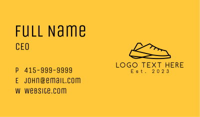 Simple Sneaker Shoe Business Card Image Preview