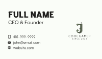 Vintage Marketing Letter J Business Card Image Preview