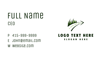 Grass Road Arrow Up Business Card Image Preview