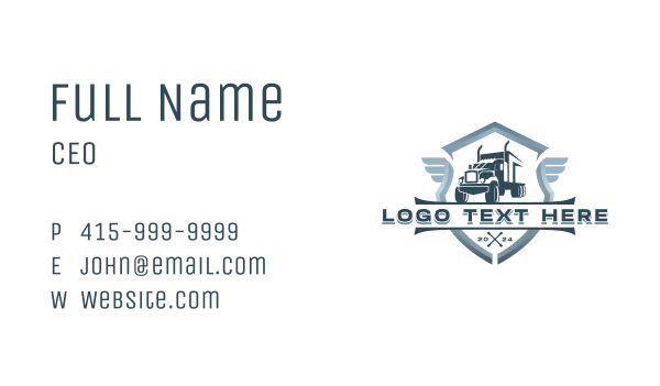 Delivery Truck Courier Business Card Design Image Preview