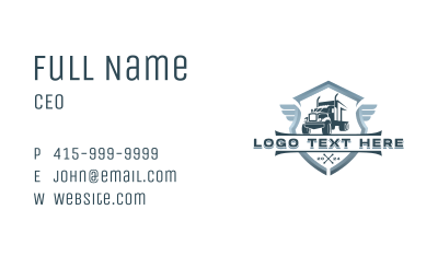 Delivery Truck Courier Business Card Image Preview