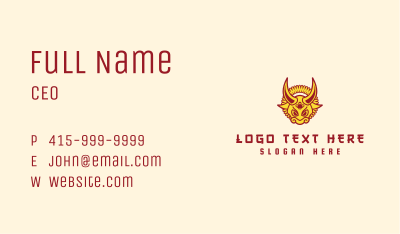 Festive Ox Head Business Card Image Preview