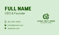 Green Leaf Letter A  Business Card Image Preview