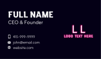 Futuristic Neon Letter Business Card Image Preview