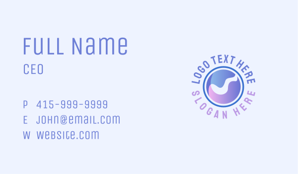 Abstract Surf Water Wave Business Card Design Image Preview