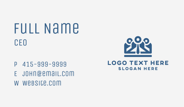 Corporate Employee Agency Business Card Design Image Preview