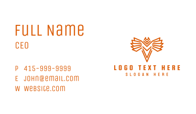 Horned Bird Mascot Business Card Image Preview