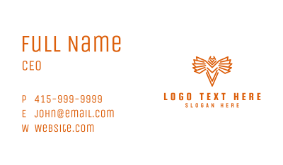 Horned Bird Mascot Business Card Image Preview