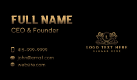 Royal Lion Crest Business Card Design