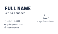 Elegant Handwritter Letter Business Card Image Preview