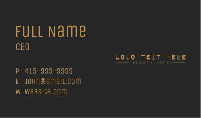 Fancy Minimalist Wordmark Business Card Image Preview