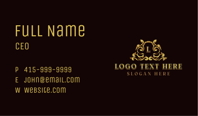 Luxury Ornamental Crest Business Card Image Preview