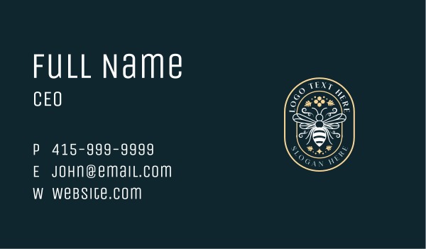 Natural Bee Farm Business Card Design Image Preview