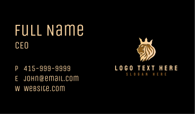 Lion Crown Royalty Business Card Image Preview