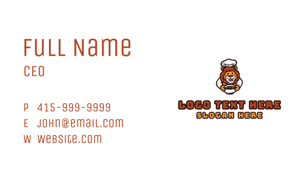 Lion Stew Chef Restaurant Business Card Design Image Preview