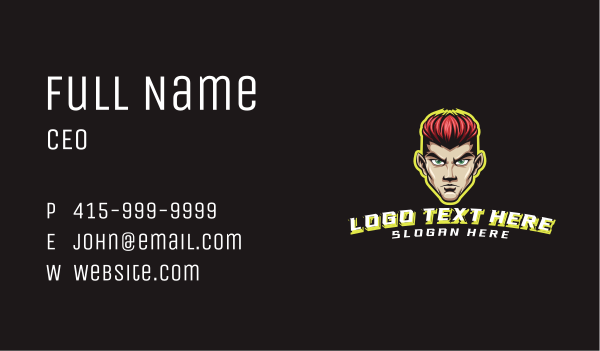 Man Player Gaming Business Card Design Image Preview