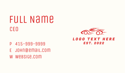 Fast Car Racing Business Card Image Preview