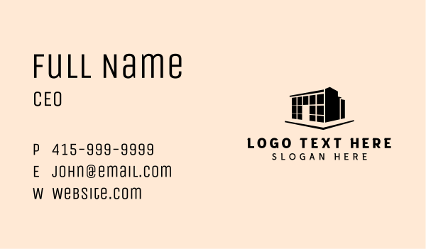 Industrial Building Warehouse Business Card Design Image Preview