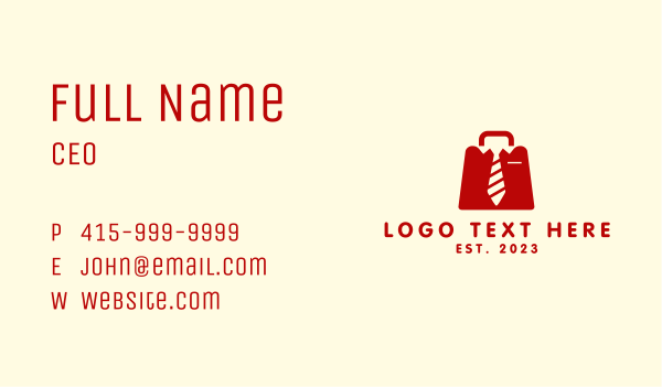 Red Employee Briefcase Business Card Design Image Preview