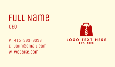 Red Employee Briefcase Business Card Image Preview