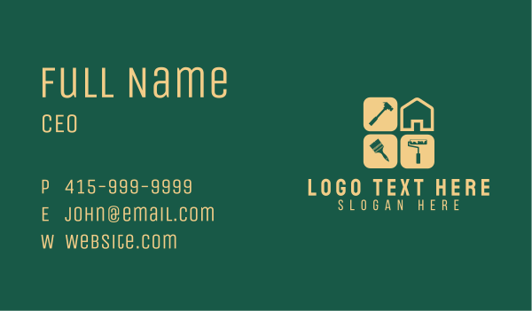 Generic House Tool Business Card Design Image Preview