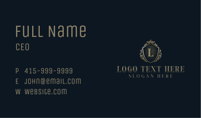 Premium Ornamental Crest Business Card Image Preview