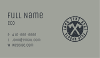 Gray Rustic Axe  Business Card Image Preview
