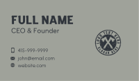 Gray Rustic Axe  Business Card Image Preview