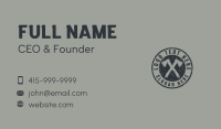 Gray Rustic Axe  Business Card Design