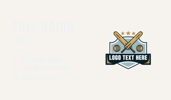 Cricket Sports League Business Card Design Image Preview