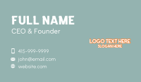 Playful Nerd Wordmark Business Card Design