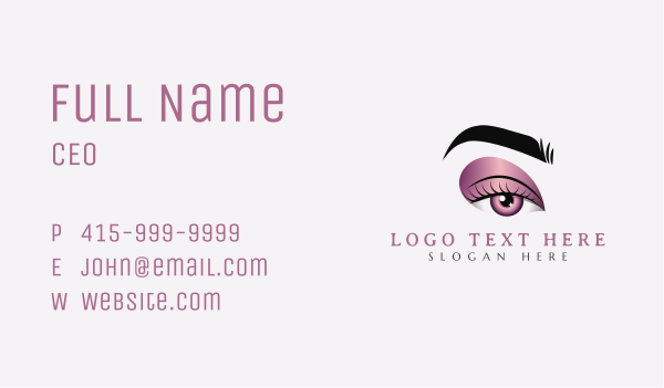 Sultry Eye Makeup Business Card Design Image Preview
