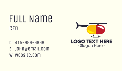 Helicopter Pill  Business Card